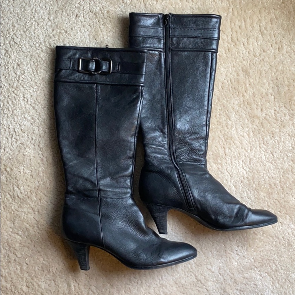 Calvin Klein black leather boots!